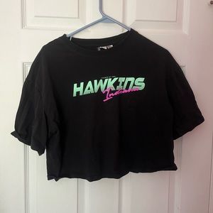 Stranger Things Hawkins Indiana Cropped Tee